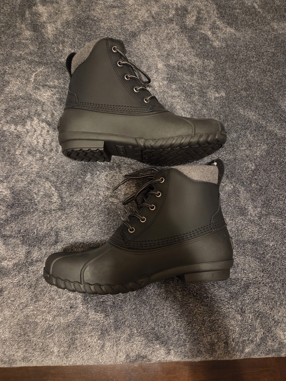 Land's End Black Lace-Up Winter Boots